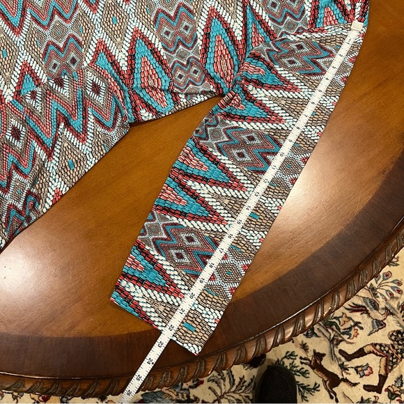 MISA Los Angeles Snakeskin Mosaic Print Swing Dress 1X Long Sleeve Mini Short - Picture 13 of 16